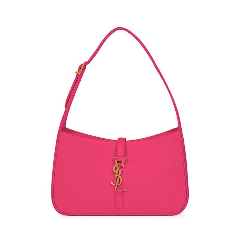 Saint Laurent Le 5 à 7 Leather Hobo Bag Pink BRAND NEW
